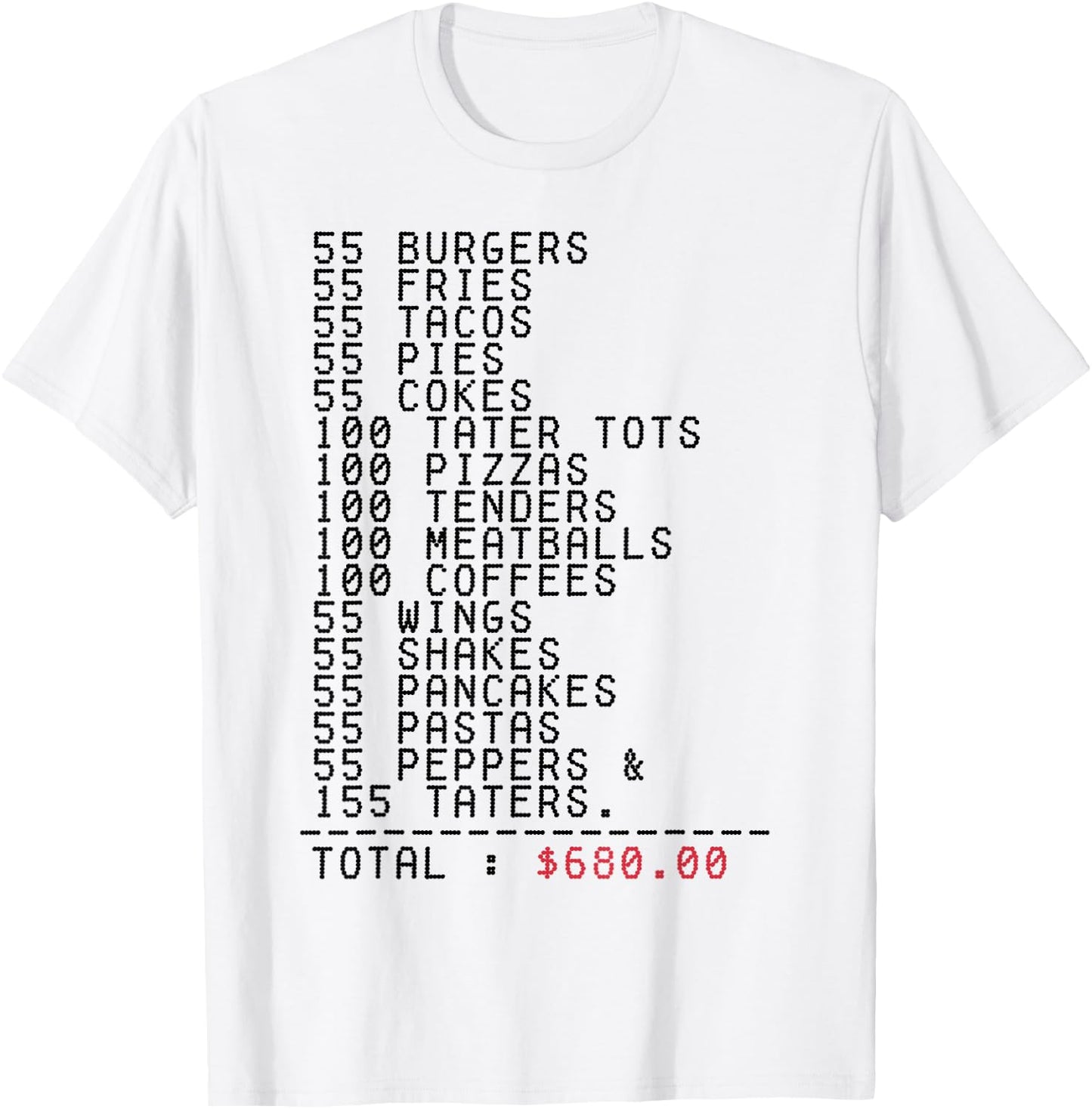 55 Burgers 55 Fries I Think You Should Leave Funny T-Shirt - T-Shirt | White