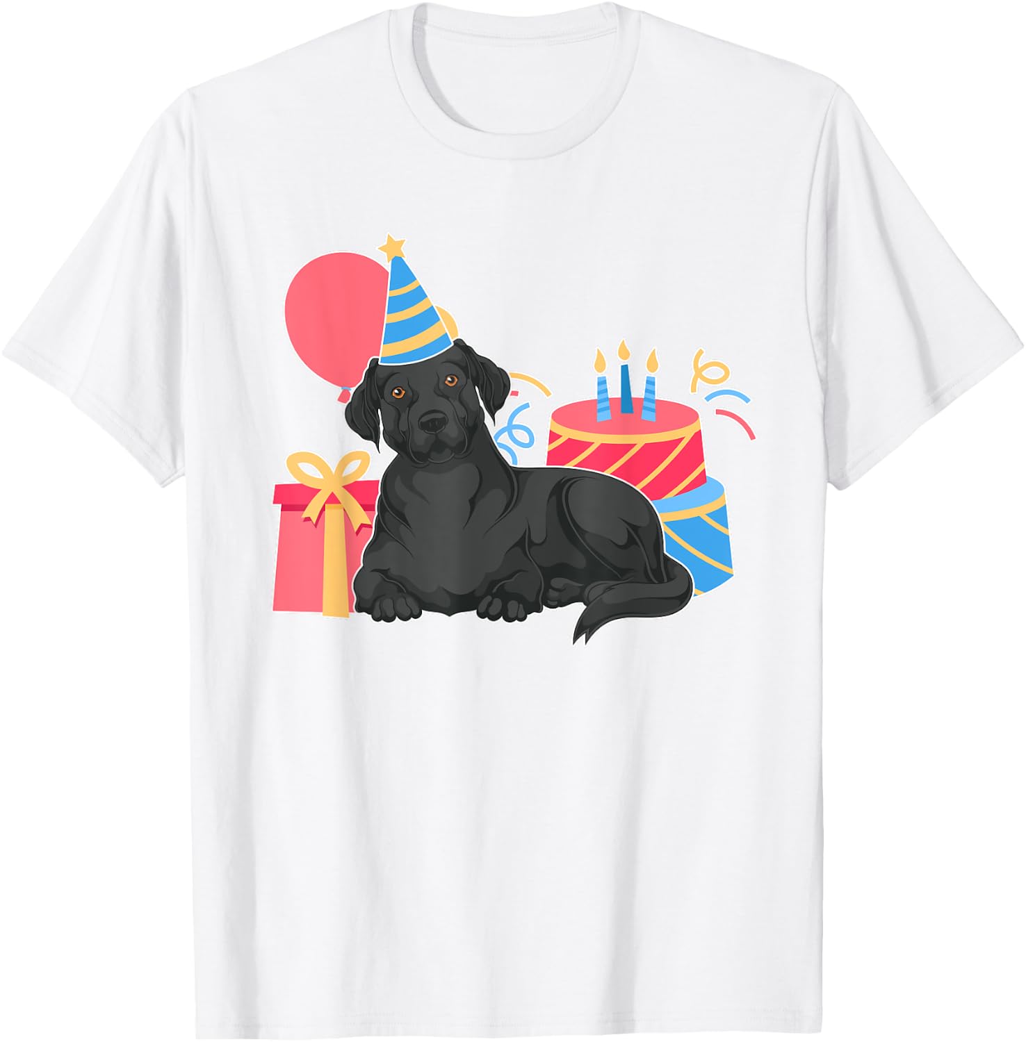 Black Labrador Lover Dog Owner Kids Birthday Party Black Lab T-Shirt - T-Shirt | White