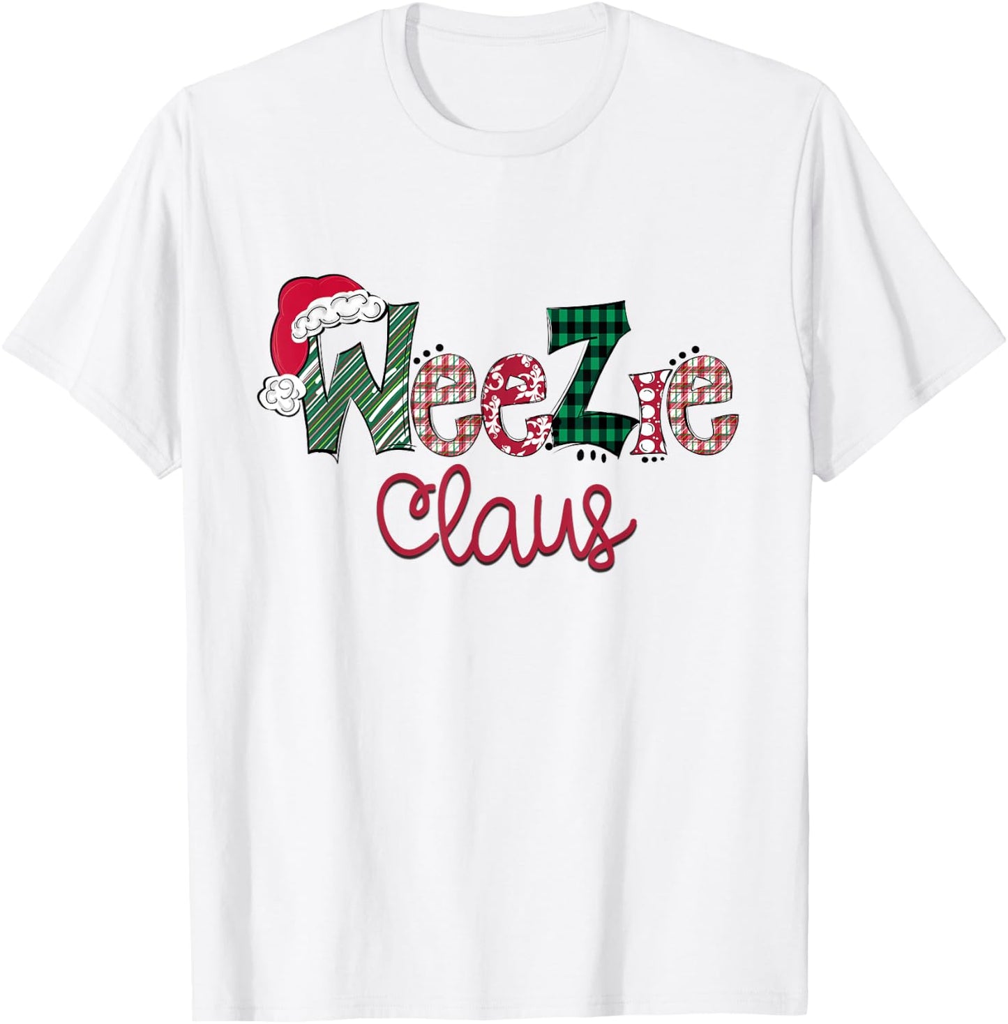 Christmas WeeZie Claus Pajama Suit Santa Hat X-mas T-Shirt - T-Shirt | White