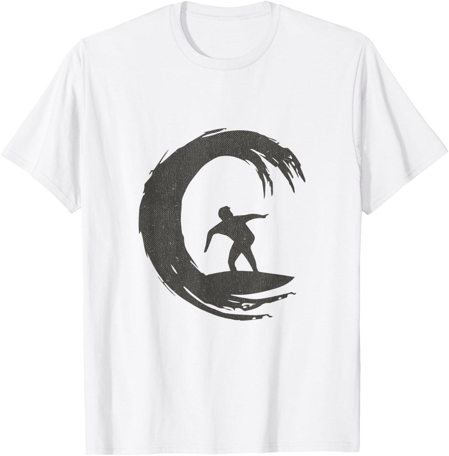 Wave Surfing Shirts Surf Logo T-Shirt - T-Shirt | White