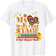 My Heart is on that Stage Proud Theater Mom Retro Heart T-Shirt - T-Shirt | White
