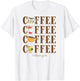 Gilmore Girls - Coffee Repeated T-Shirt - T-Shirt | White