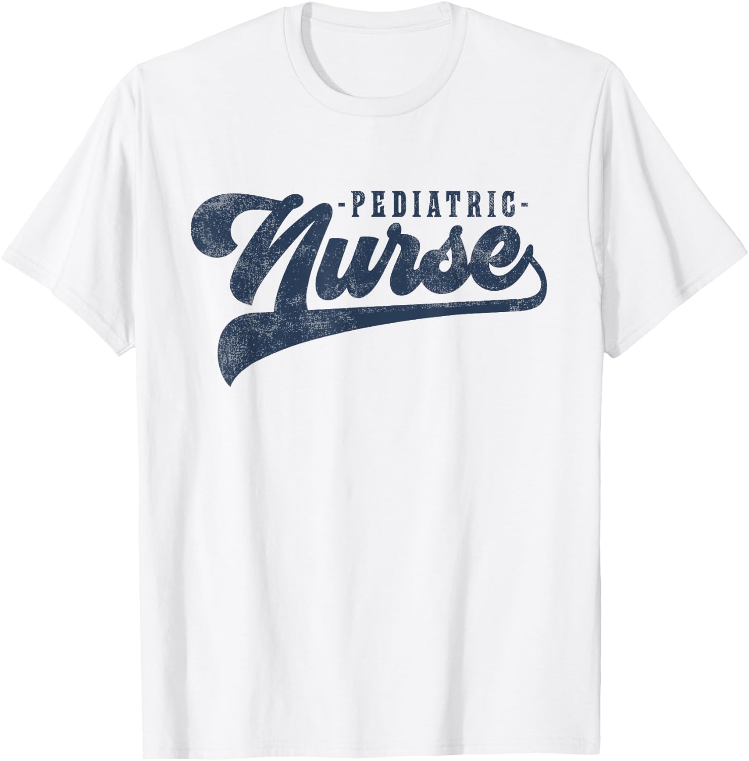 Pediatric Nurse Cute Vintage Graphic T-Shirt - T-Shirt | White