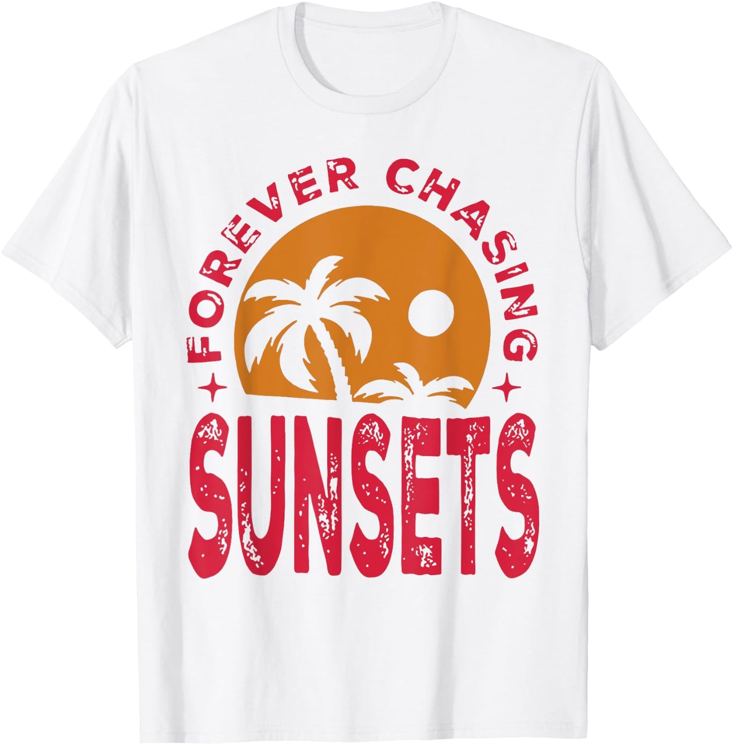 Forever Chasing Sunsets T-Shirt - T-Shirt | White
