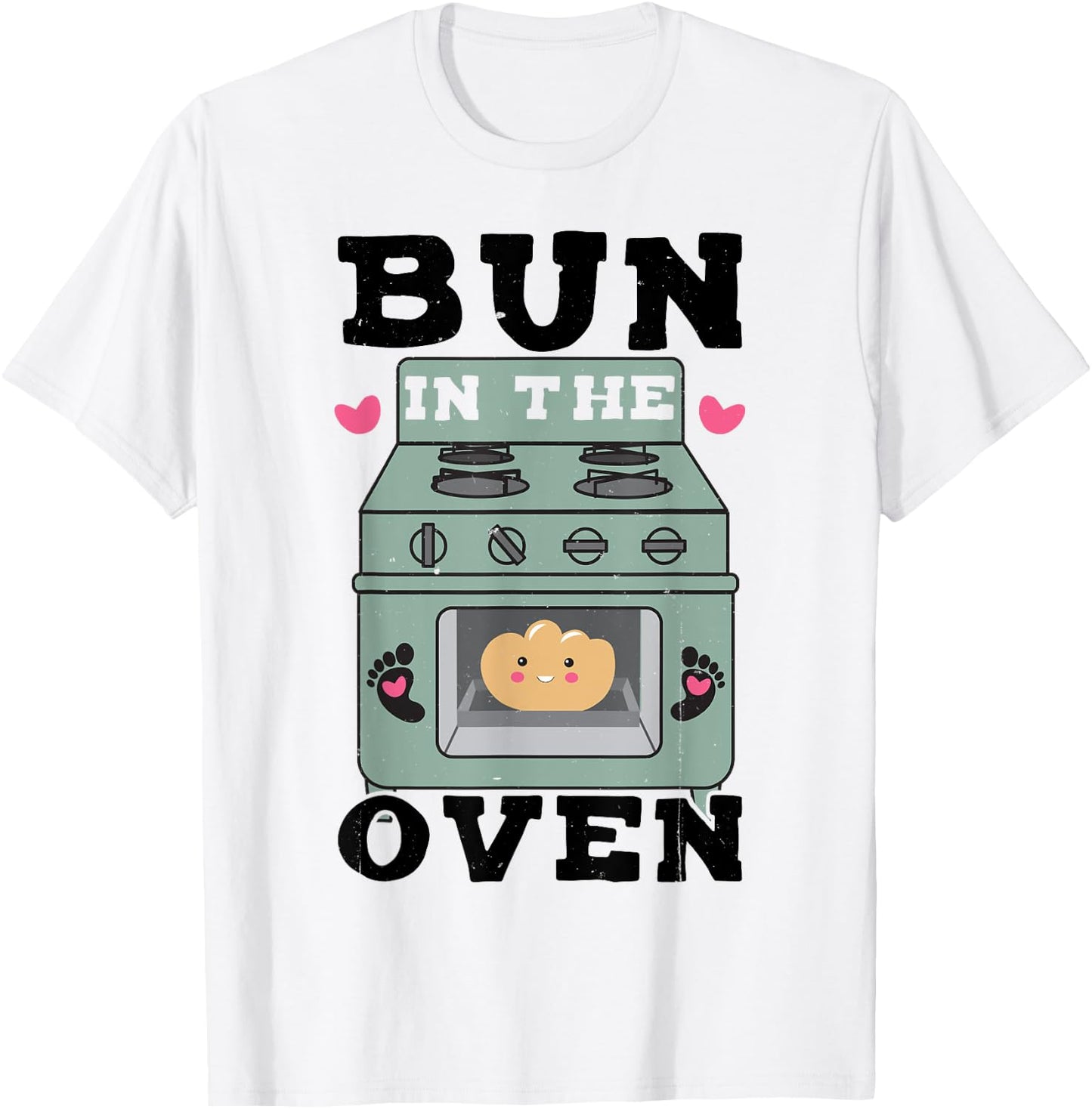 Bun In The Oven - Baby Announcement T-Shirt - T-Shirt | White