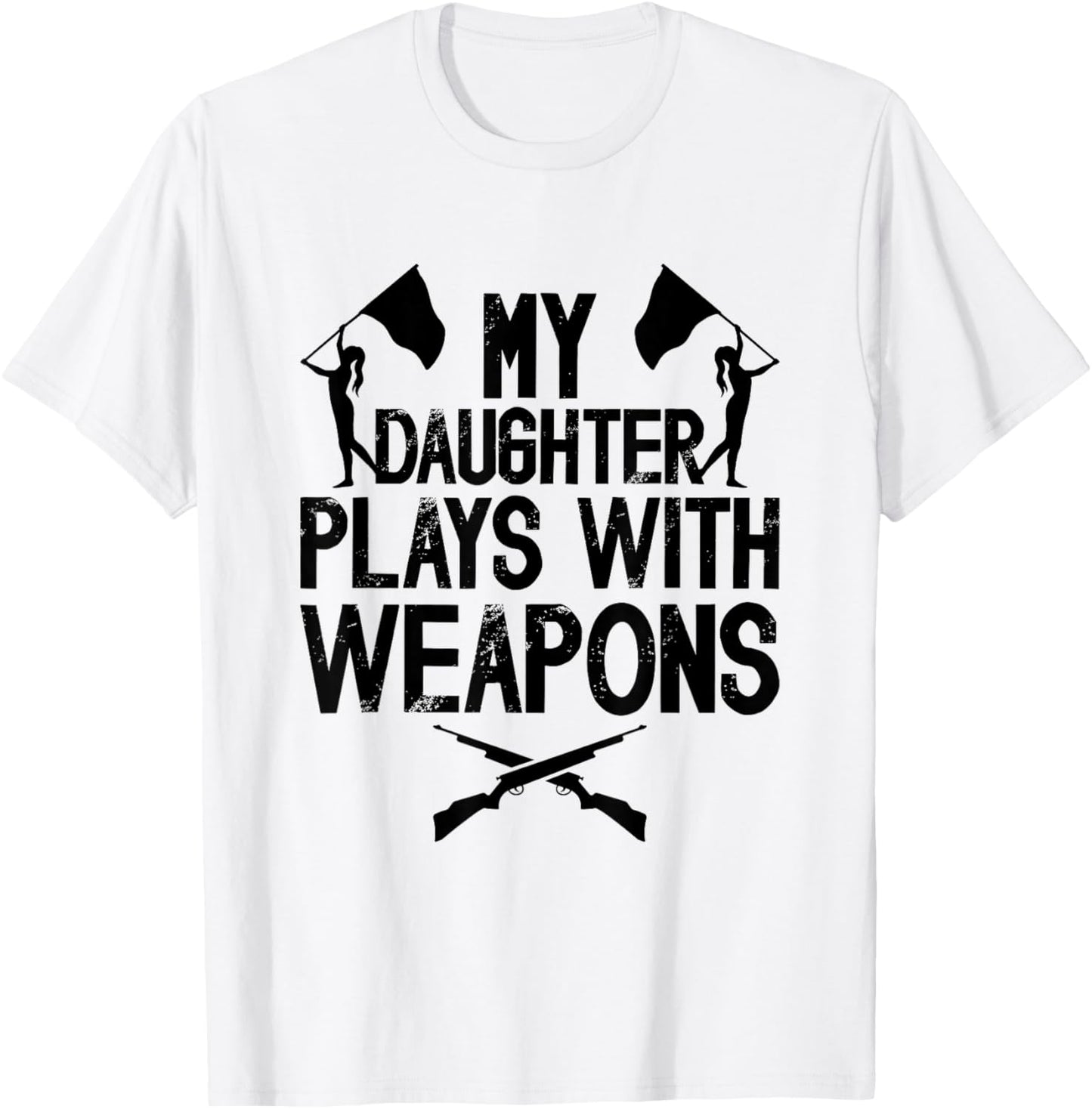 Funny Color Guard Dad Of A Color Guard Member Dad Guard Dad T-Shirt - T-Shirt | White