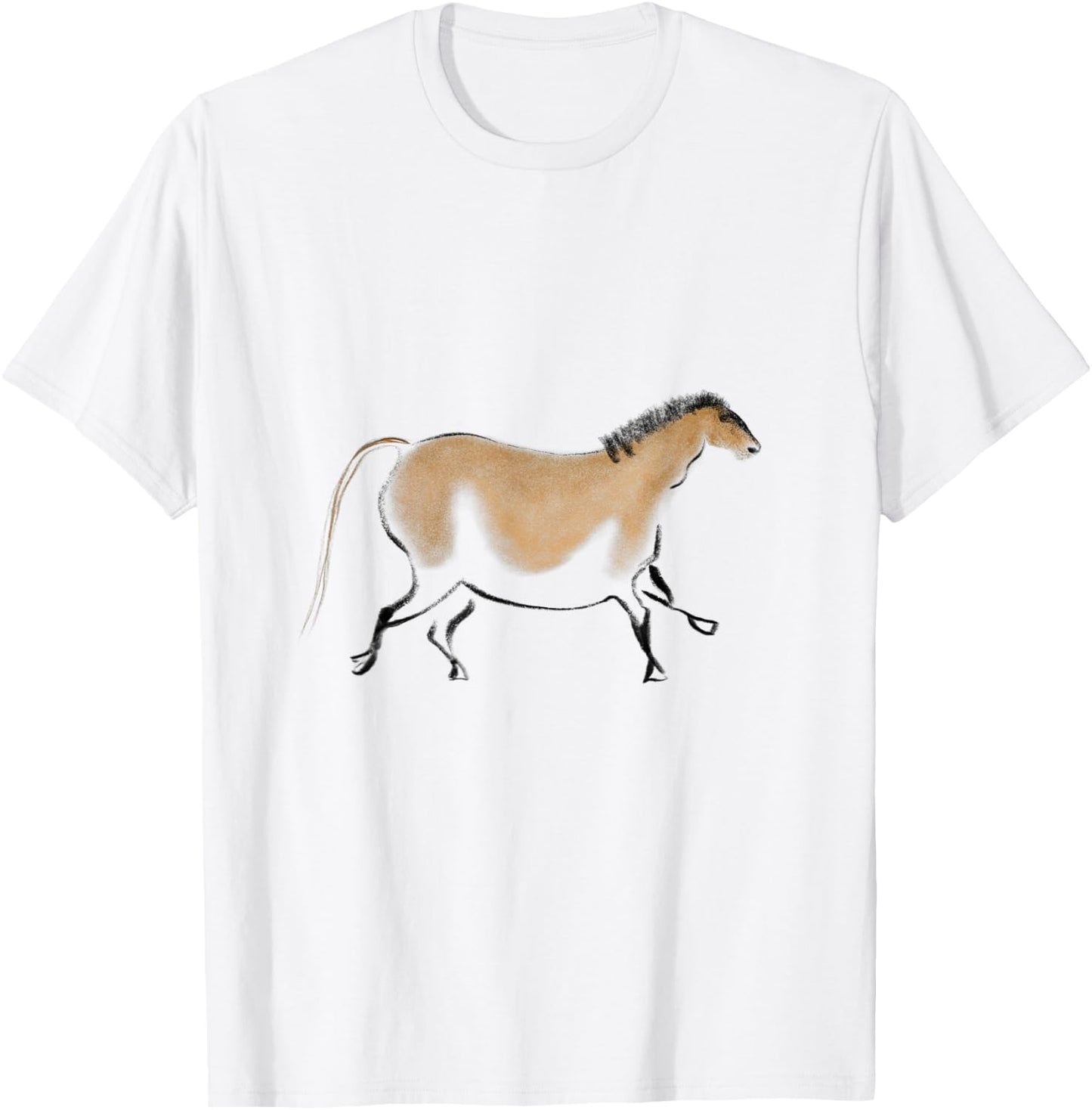 Cave Painting of a stone age horse from Lascaux T-Shirt - T-Shirt | White