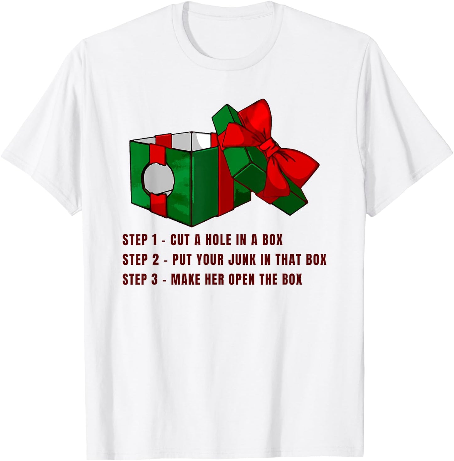 Funny Christmas, DICK IN A BOX , Women T-Shirt - T-Shirt | White
