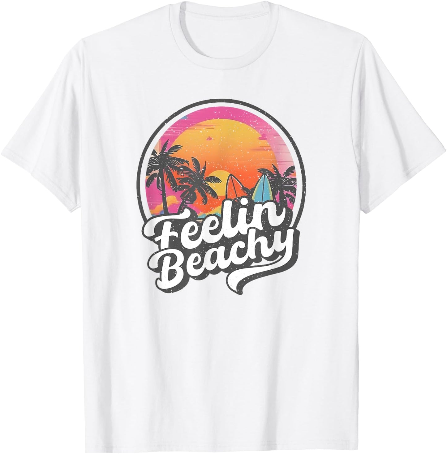 Feeling Beachy Funny Surfer Spring Break Quote Women Kids T-Shirt - T-Shirt | White