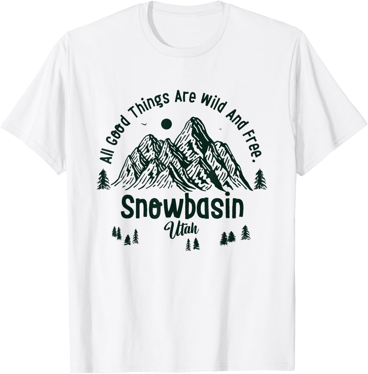 Snowbasin Mountains Utah Hiking Outdoors Vintage T-Shirt - T-Shirt | White