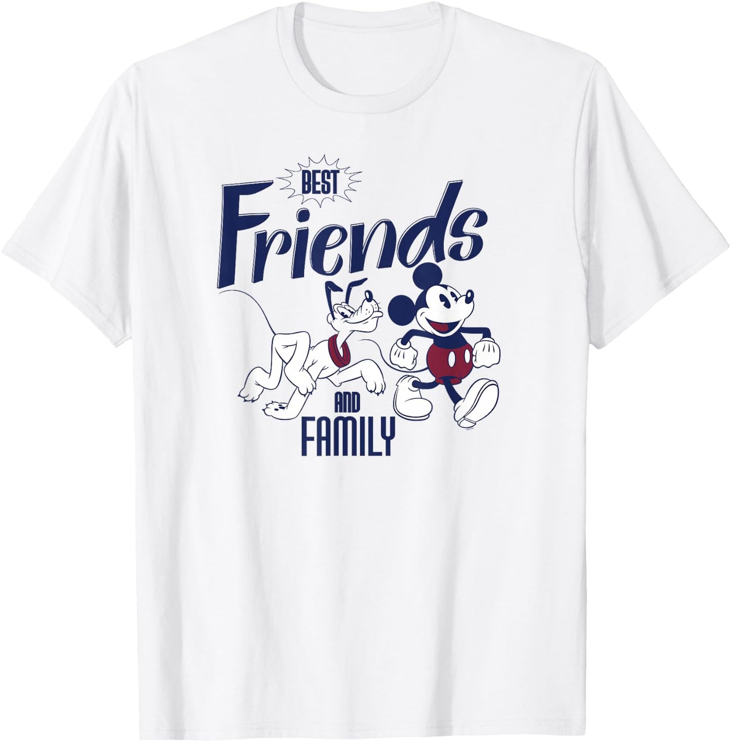 Disney Mickey Mouse and Pluto Best Friends Retro Vintage Small T-Shirt - T-Shirt | White