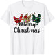 Buffalo Plaid Chickmas Merry Christmas Chicken Lover Xmas T-Shirt - T-Shirt | White