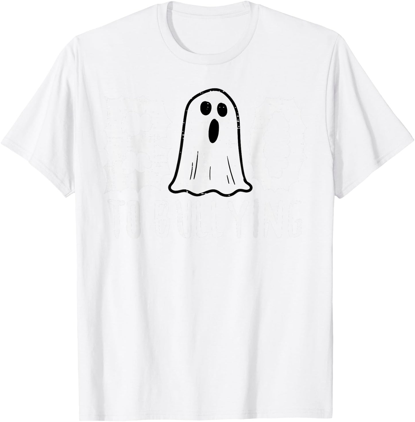 Boo To Bullying Ghost Cute Unity Day Orange Halloween Kids T-Shirt - T-Shirt | White