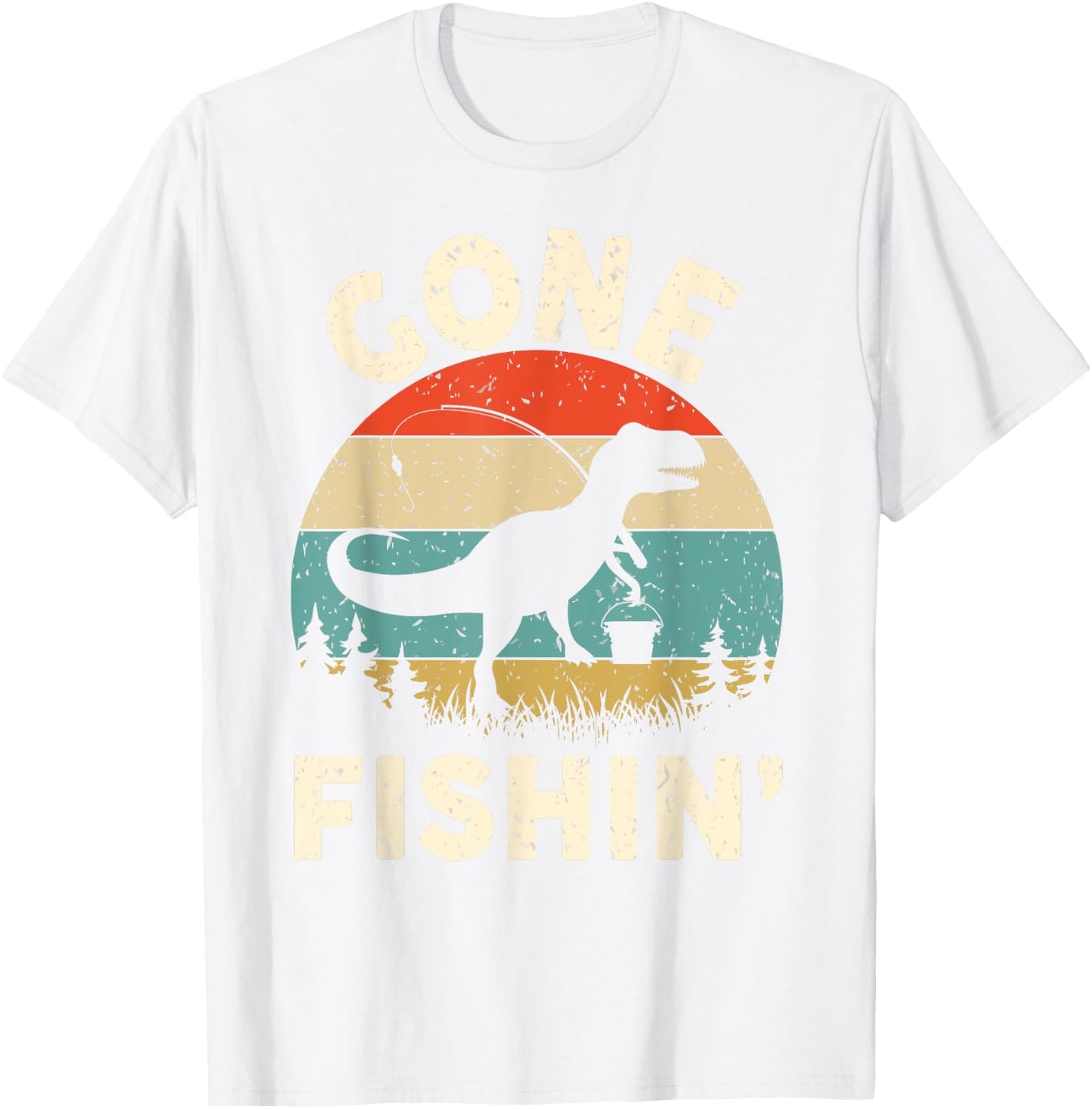Funny Gone Fishing-Shirt Men Women Youth Boys Kids Toddler T-Shirt - T-Shirt | White
