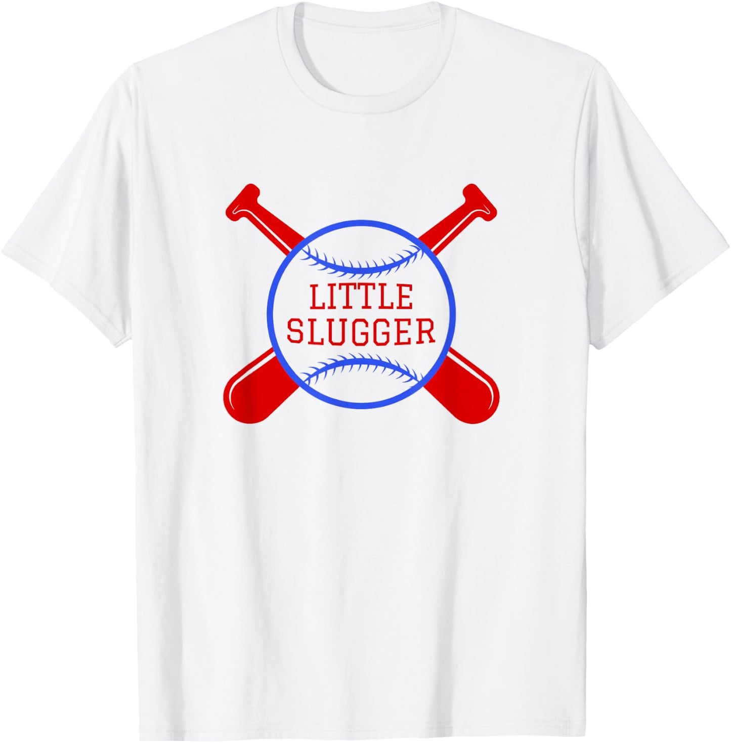 Little Slugger Baseball Lover Gift Fans and Players T-Shirt - T-Shirt | White