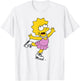 The Simpsons Lisa Ice Skating T-Shirt - T-Shirt | White