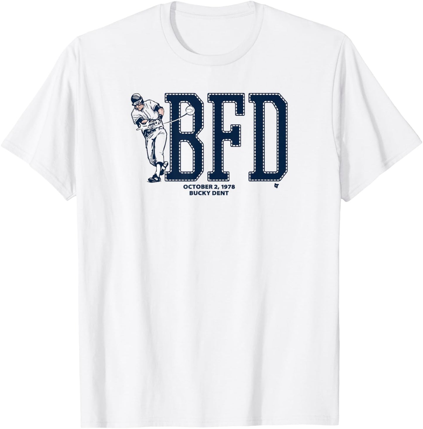 Bucky Dent - BFD - New York Baseball T-Shirt - T-Shirt | White