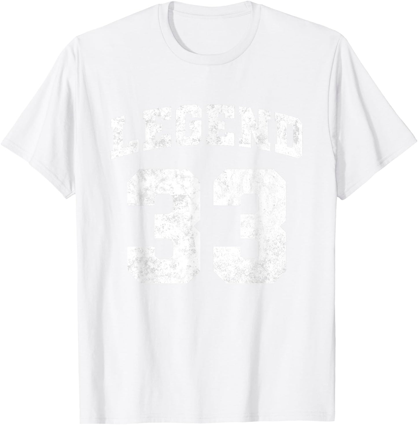 Legend 33, Grunge Sport T-Shirt - T-Shirt | White