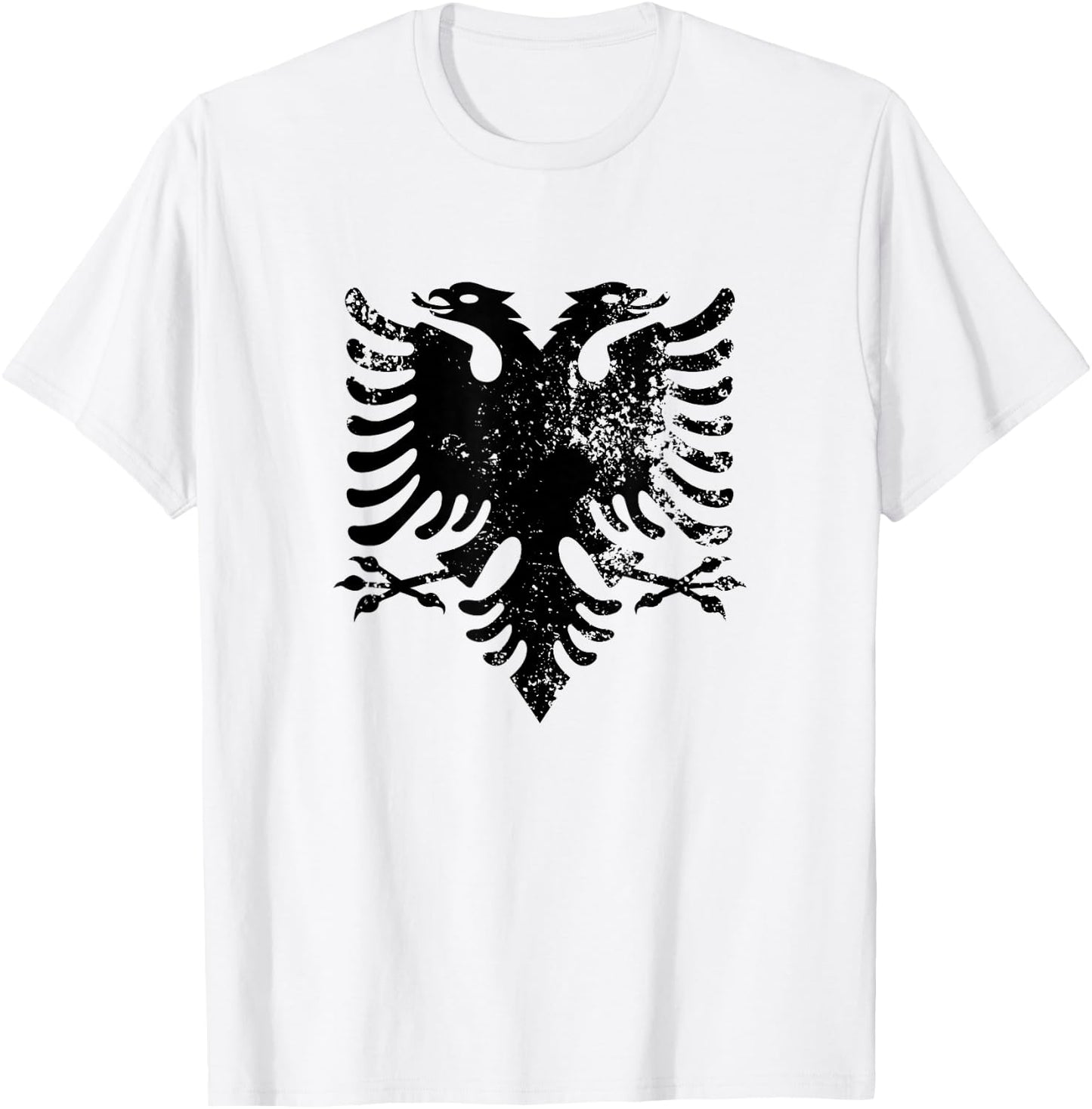 Albania Flag Patriotic Albanian Eagle T-Shirt - T-Shirt | White