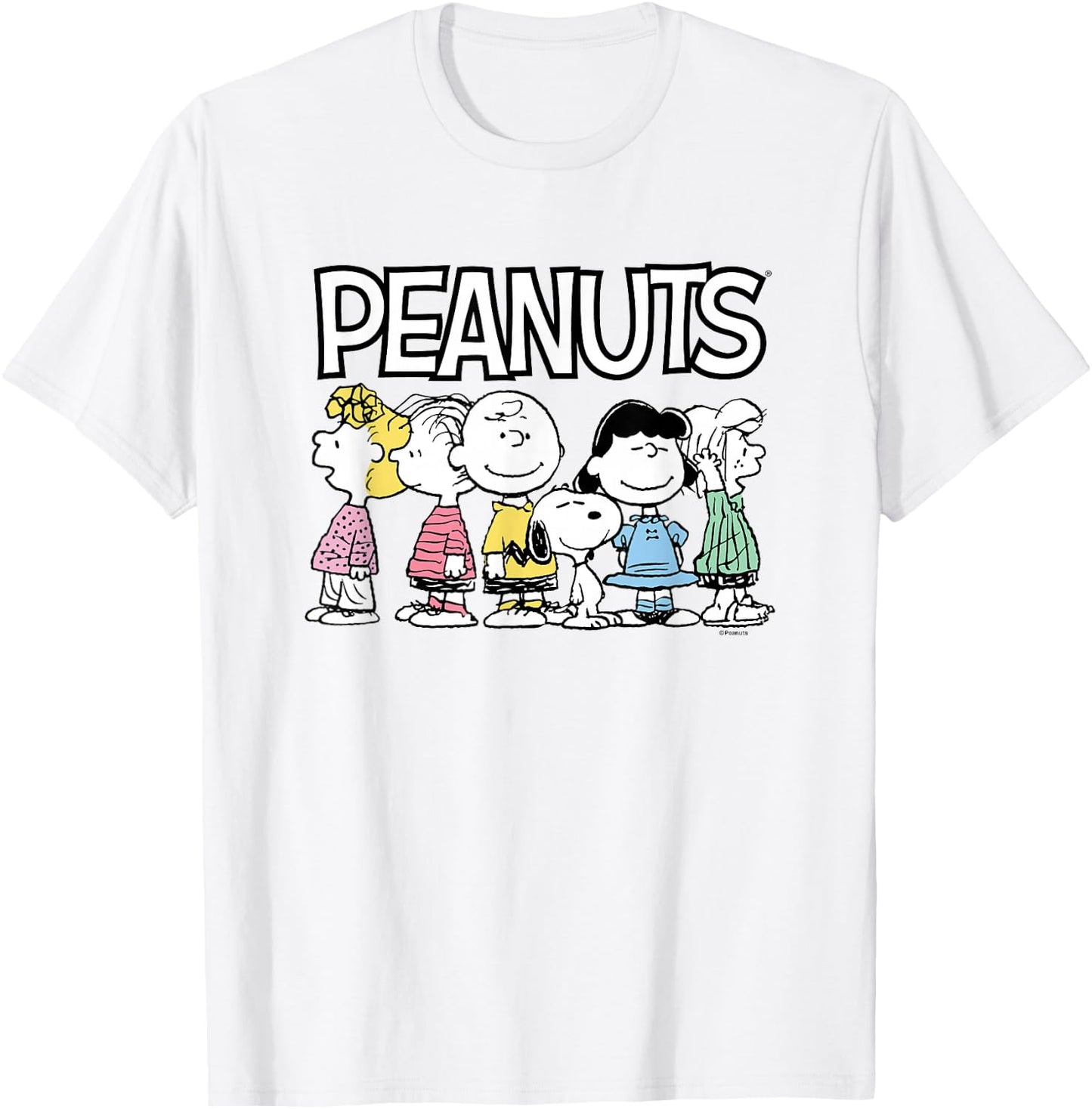 Peanuts - Snoopy Charlie Lucy Linus Sally Peppermint Patty T-Shirt - T-Shirt | White