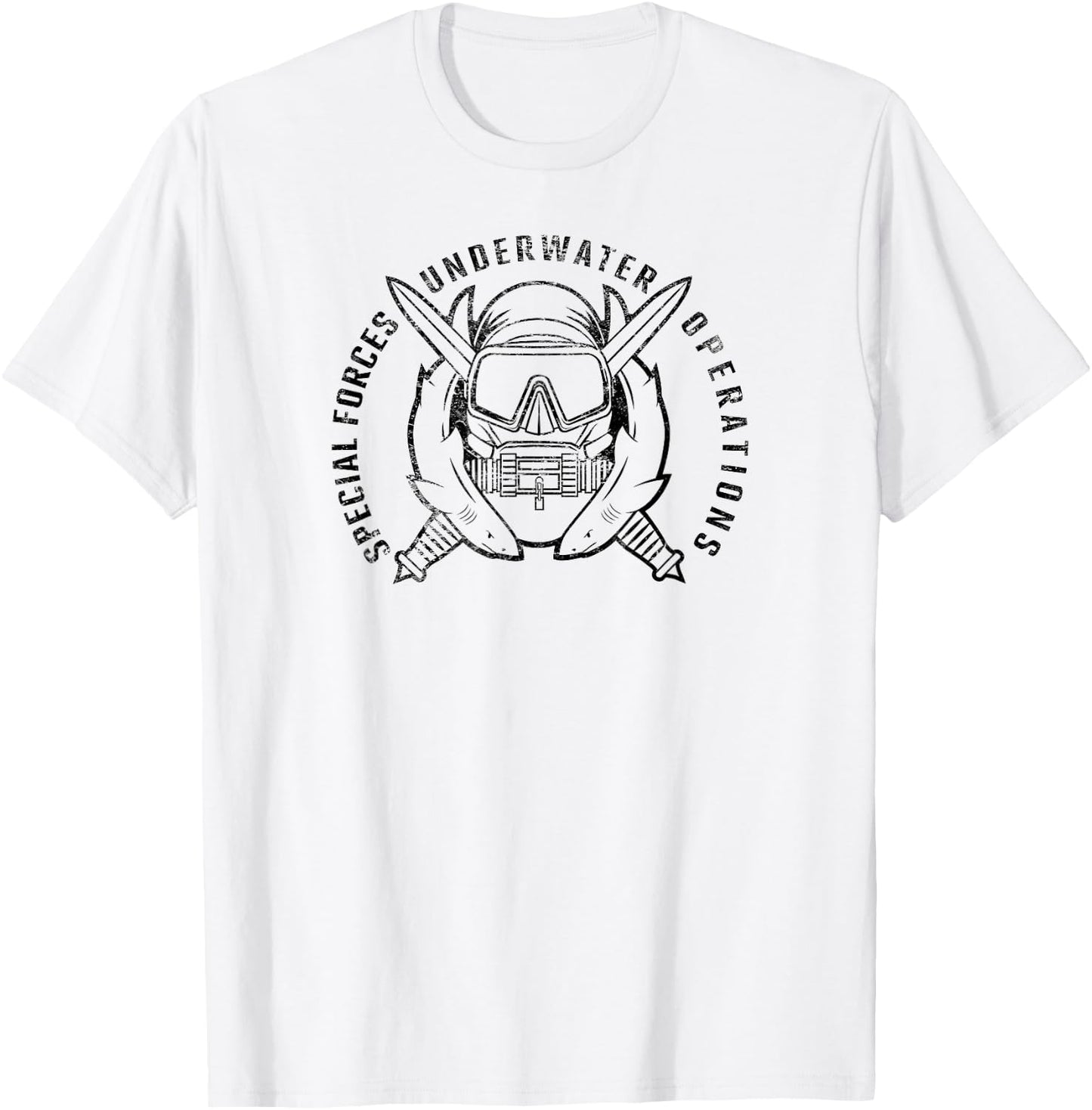 American Marauder: Special Forces Combat Diver T-Shirt - T-Shirt | White