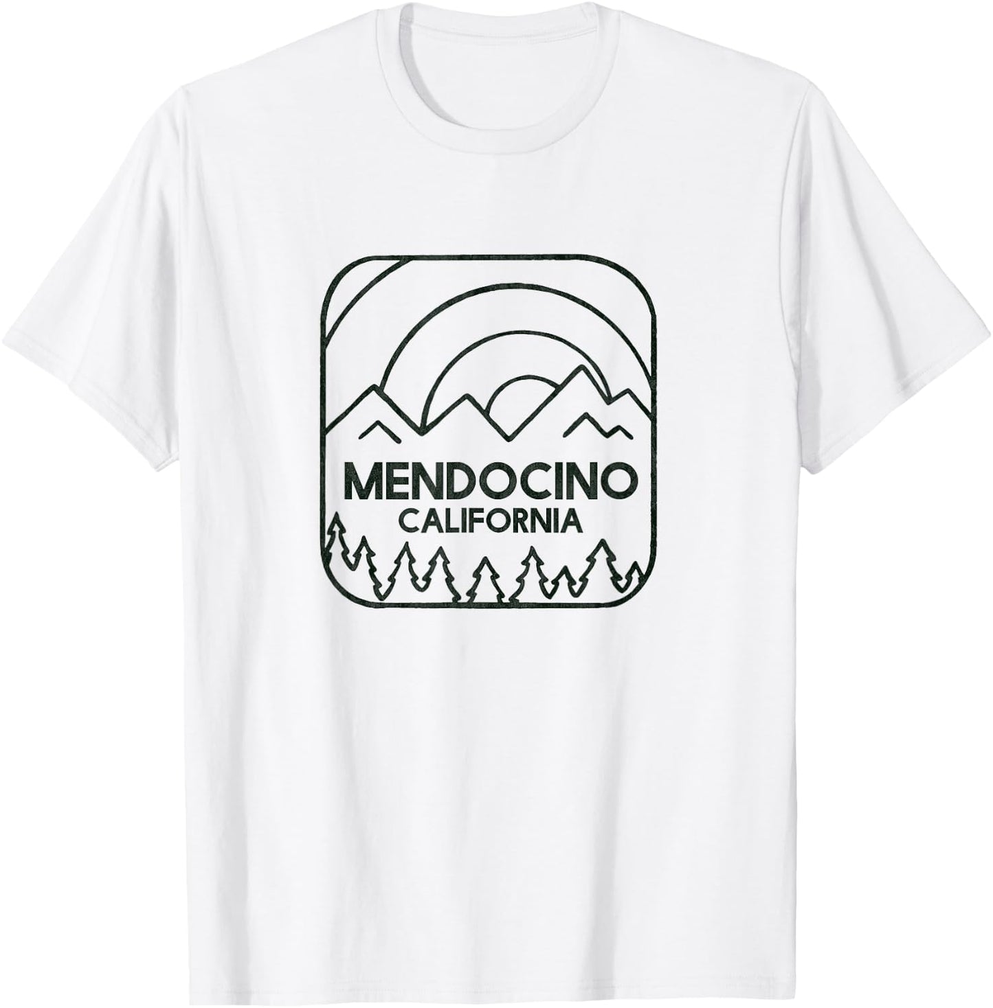 Mendocino California T-Shirt - T-Shirt | White