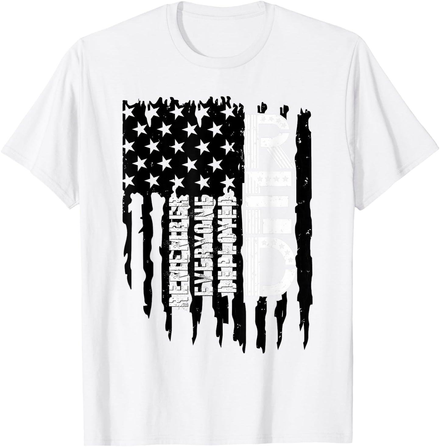 On Friday We Wear Red Friday Military Support troops US Flag T-Shirt - T-Shirt | White