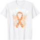 Orange Ribbon Resist the Storm Kidney cancer Awareness T-Shirt - T-Shirt | White