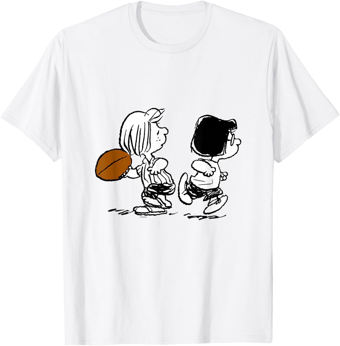 Peanuts - Marcie Patty Football T-Shirt - T-Shirt | White