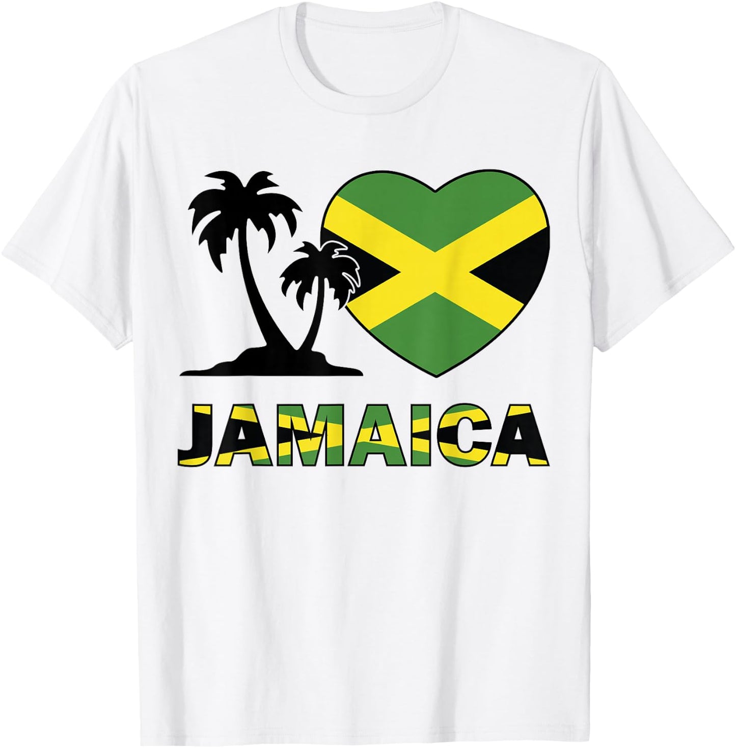 Jamaican Flag Heart Kids Jamaica independence day Boys Girls T-Shirt - T-Shirt | White