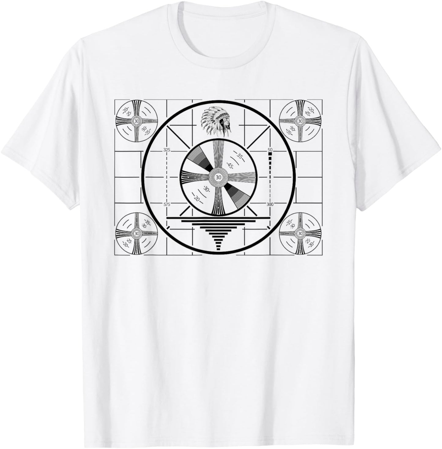 Television Tv Video Test Pattern Off Air Vintage T-Shirt - T-Shirt | White