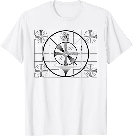 Television Tv Video Test Pattern Off Air Vintage T-Shirt - T-Shirt | White
