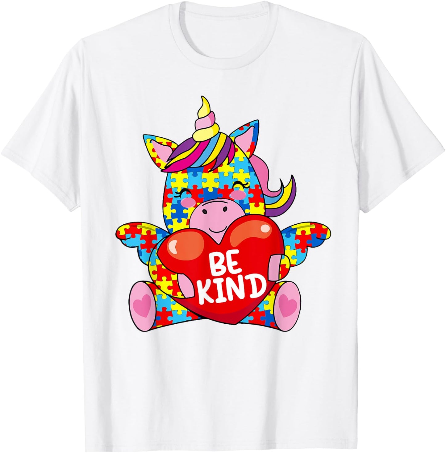 Autism Awareness Be Kind Girl T-Shirt - T-Shirt | White