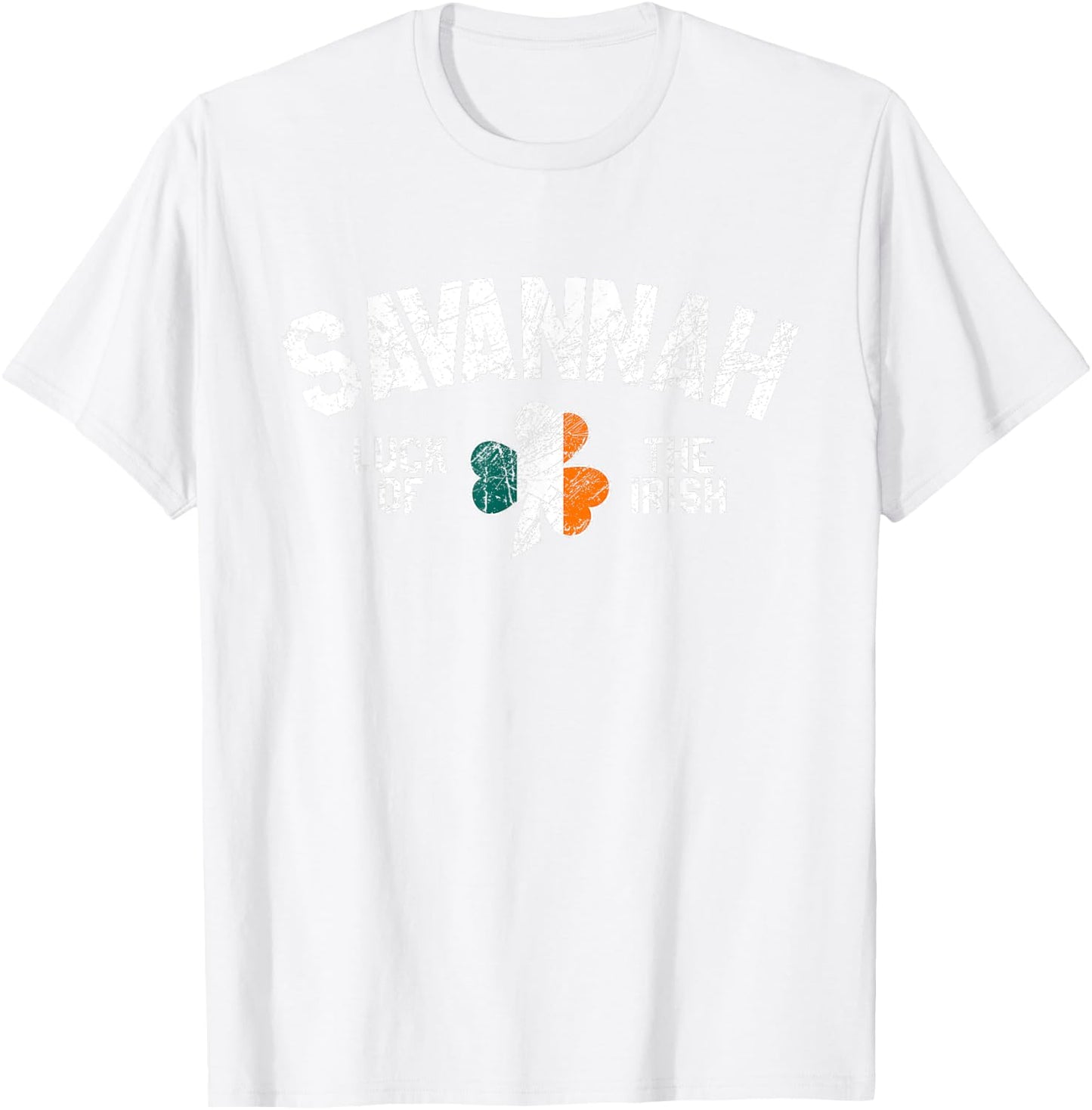 Savannah St. Patrick's Day Luck Of The Irish Party Shamrock T-Shirt - T-Shirt | White