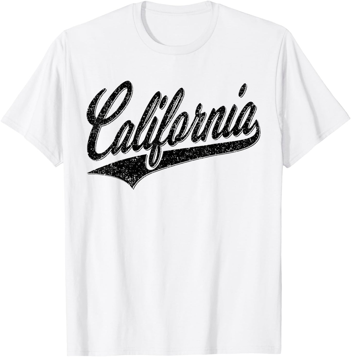 State of California Varsity Script Retro Sport Jersey Style T-Shirt - T-Shirt | White