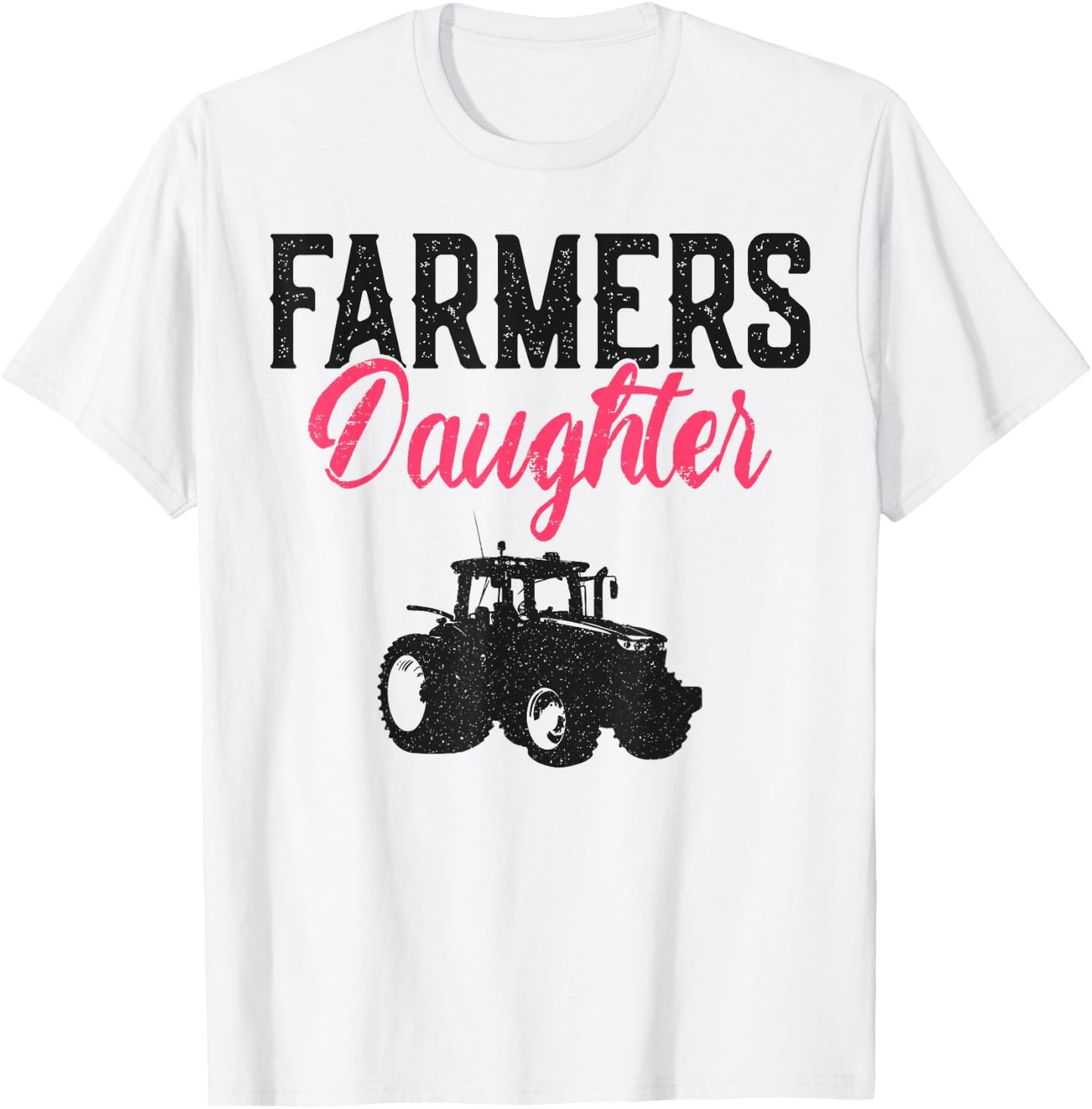 Farming Farmer Daughter Vintage Tractor Farmer's Daughter T-Shirt - T-Shirt | White
