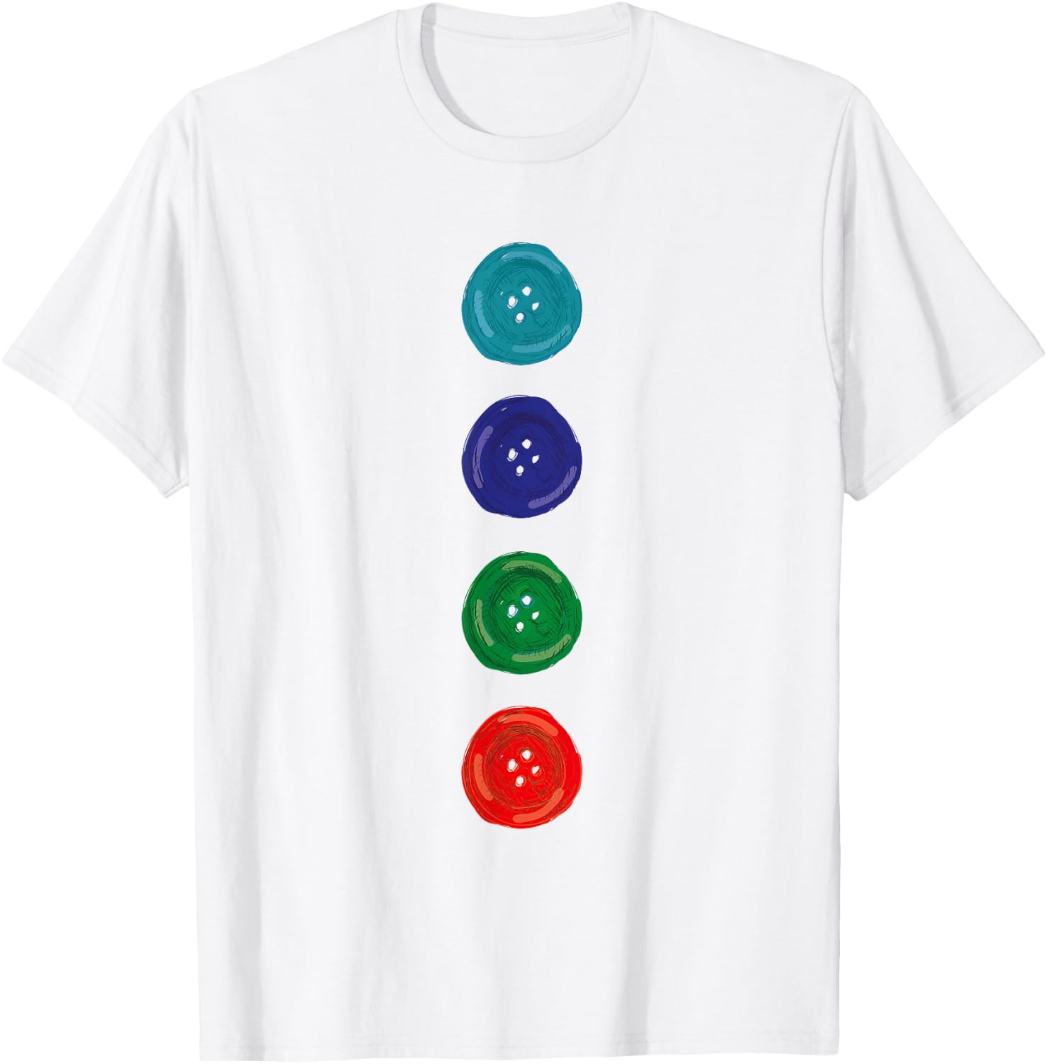 Four Groovy Buttons Blue Cat Funny Halloween Costume Kids T-Shirt - T-Shirt | White