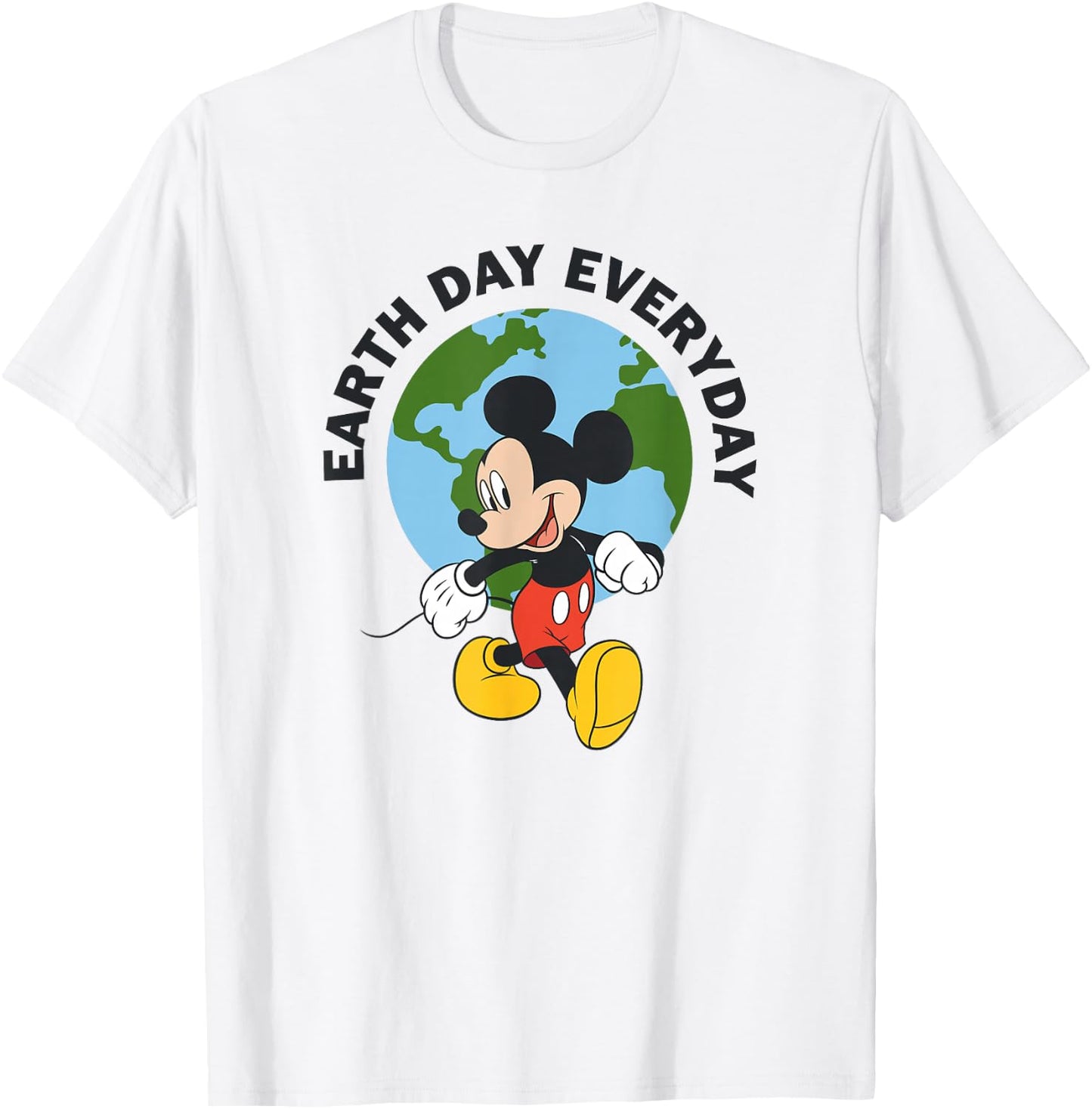 Disney Mickey And Friends Earth Day Every Day Globe Portrait T-Shirt - T-Shirt | White