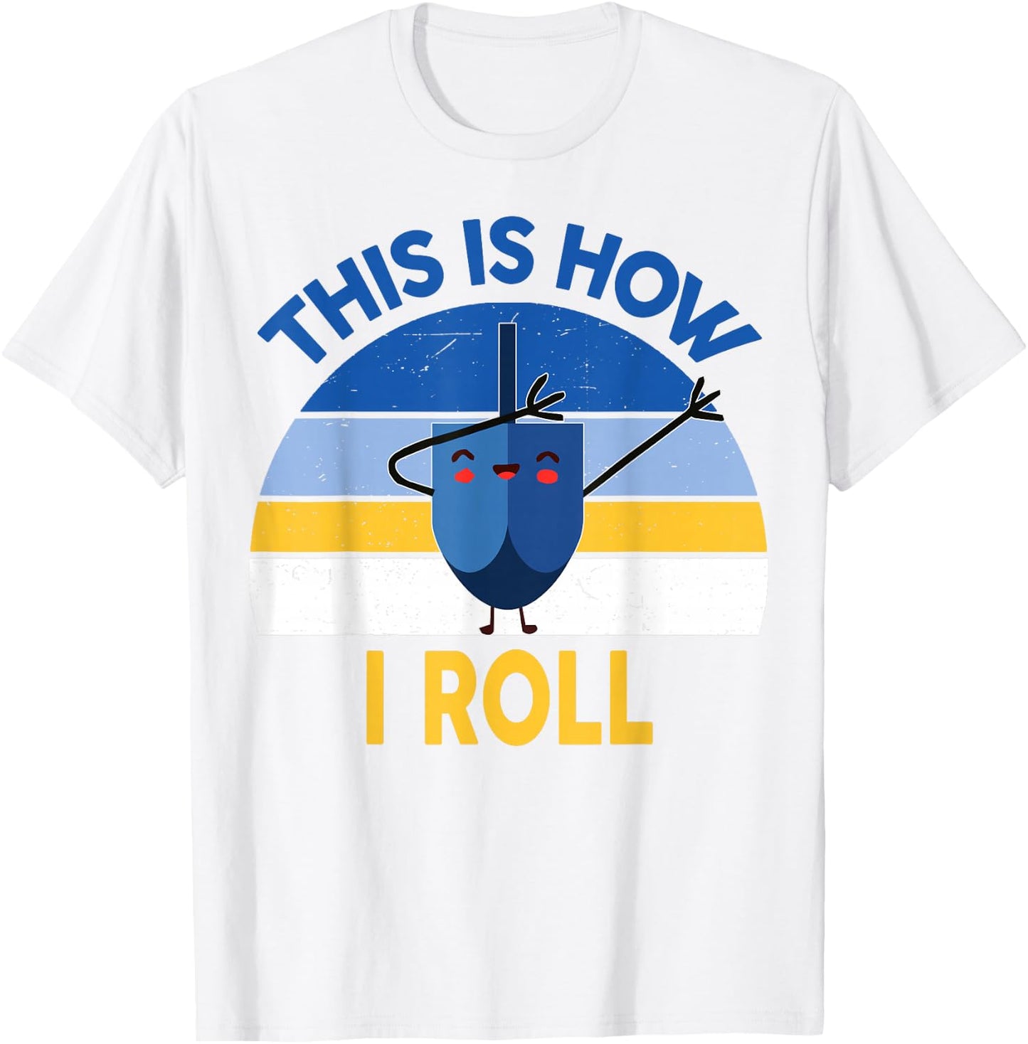 Hanukkah This Is How I Roll Dabbing Kids Toddler Boys Teens T-Shirt - T-Shirt | White