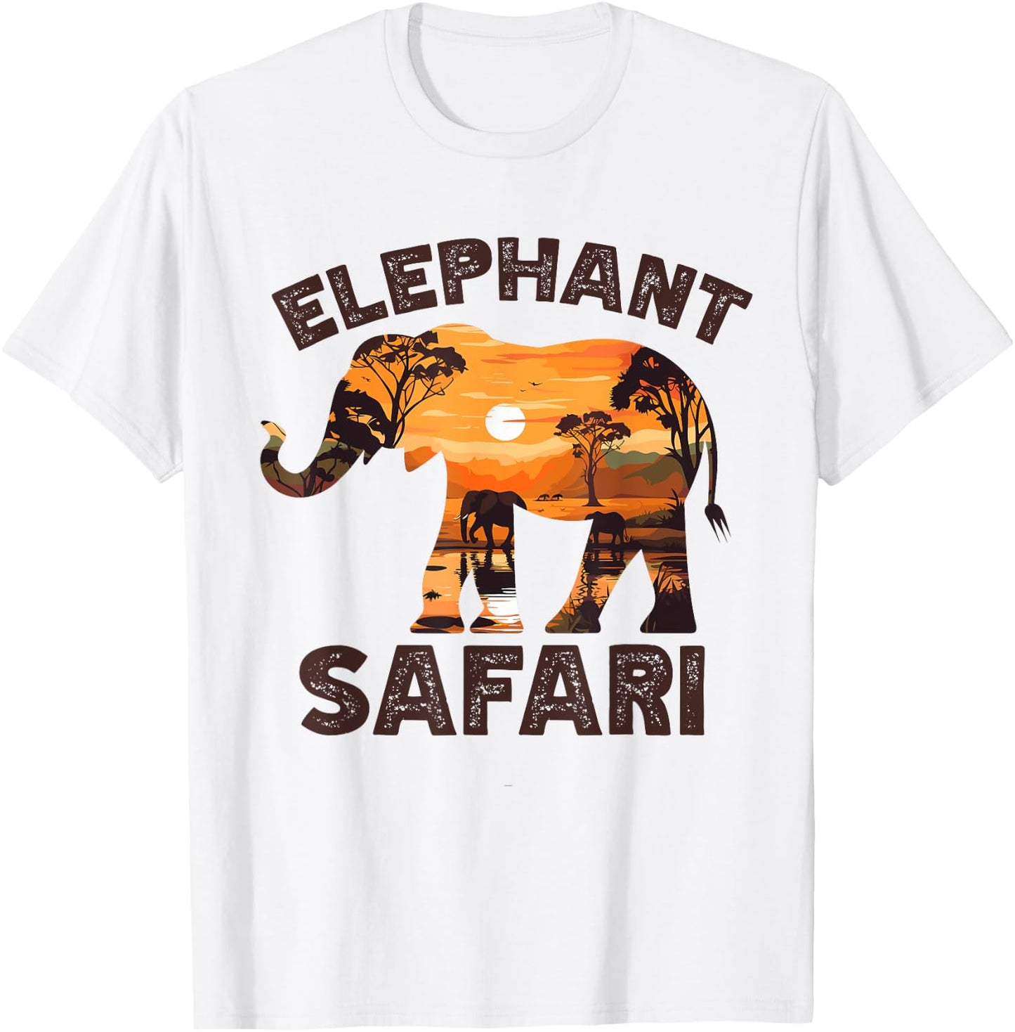 Elephant Safari T-Shirt - T-Shirt | White