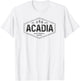 Acadia National Park Shirt Vintage Tree Hexagon Badge Hiking T-Shirt - T-Shirt | White