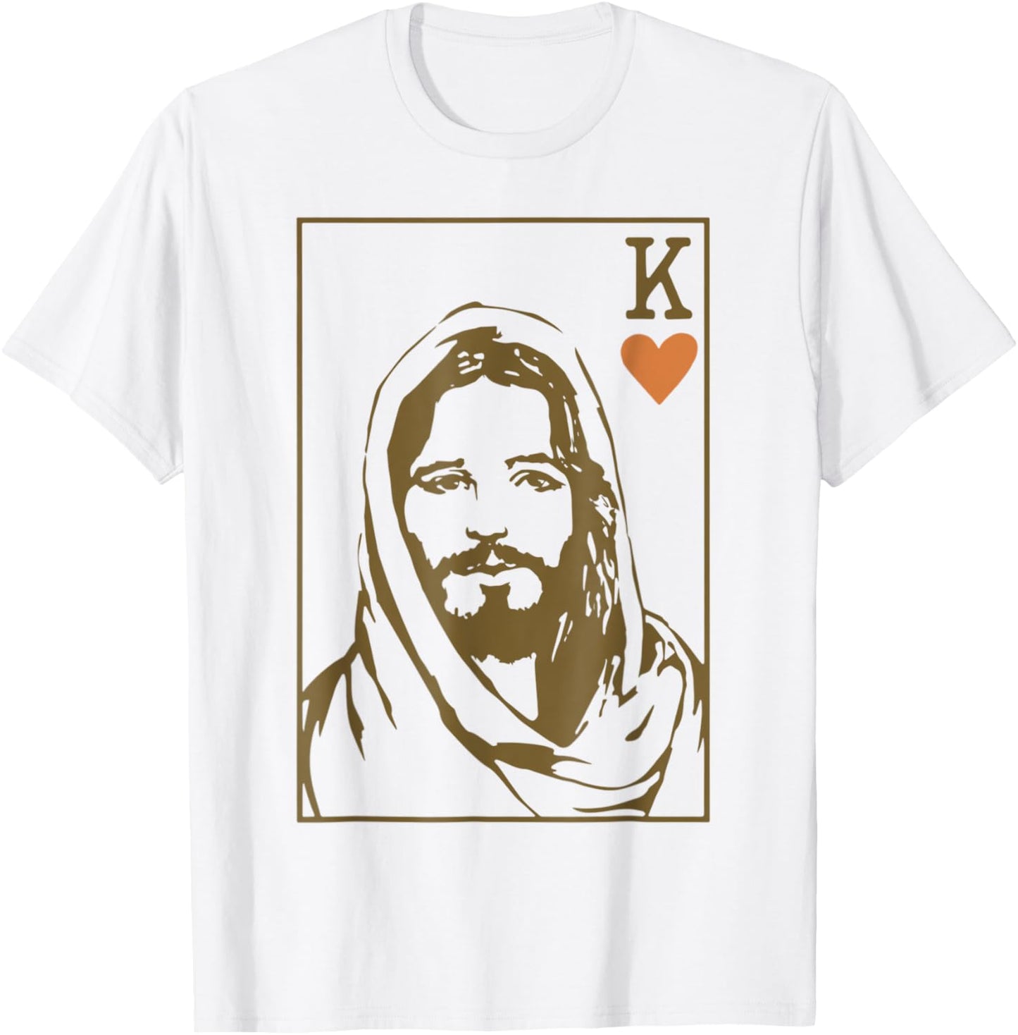 King of Hearts Card Christian T-Shirt - T-Shirt | White