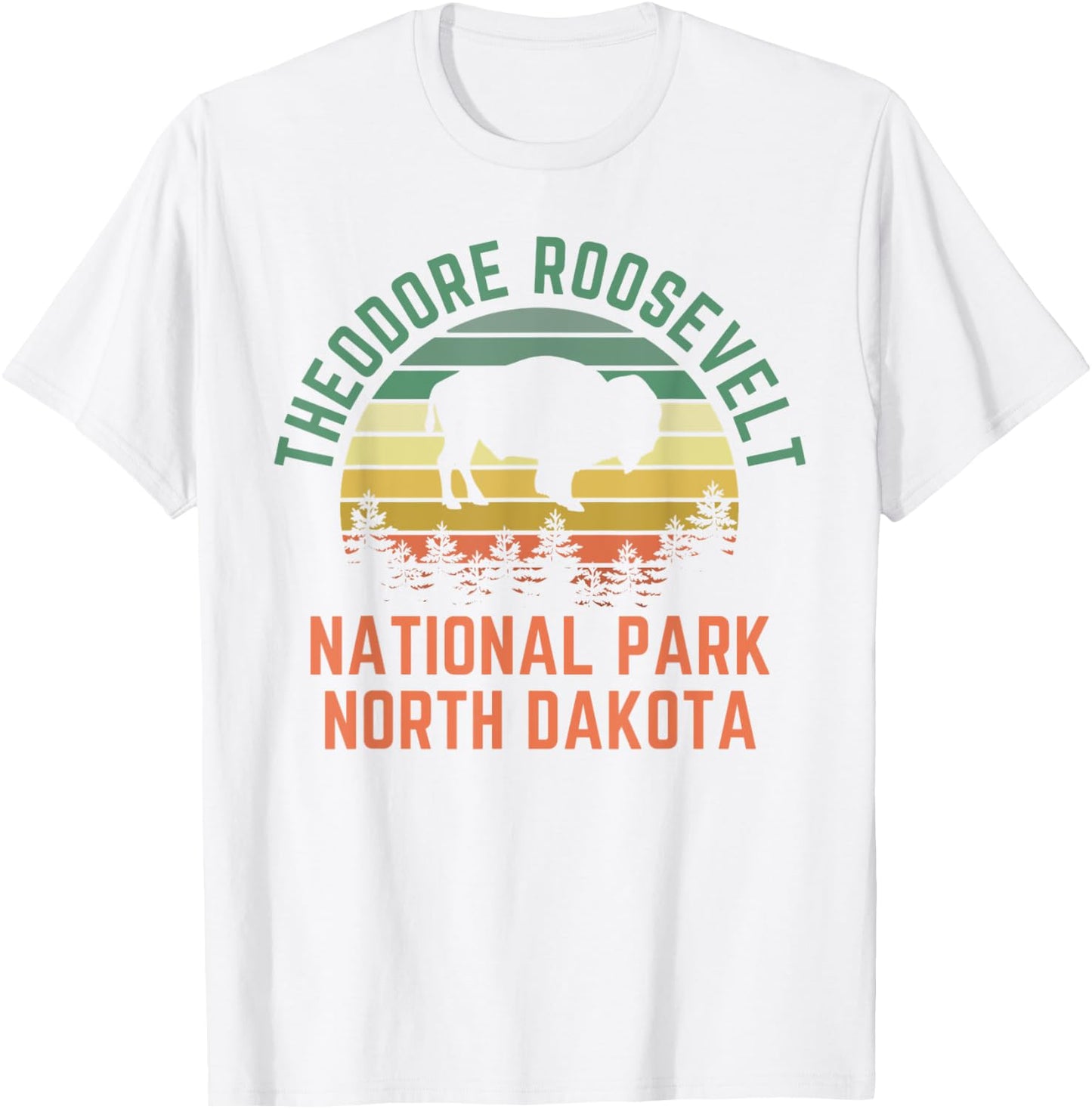 Theodore Roosevelt North Dakota Nature Hiking Outdoors T-Shirt - T-Shirt | White