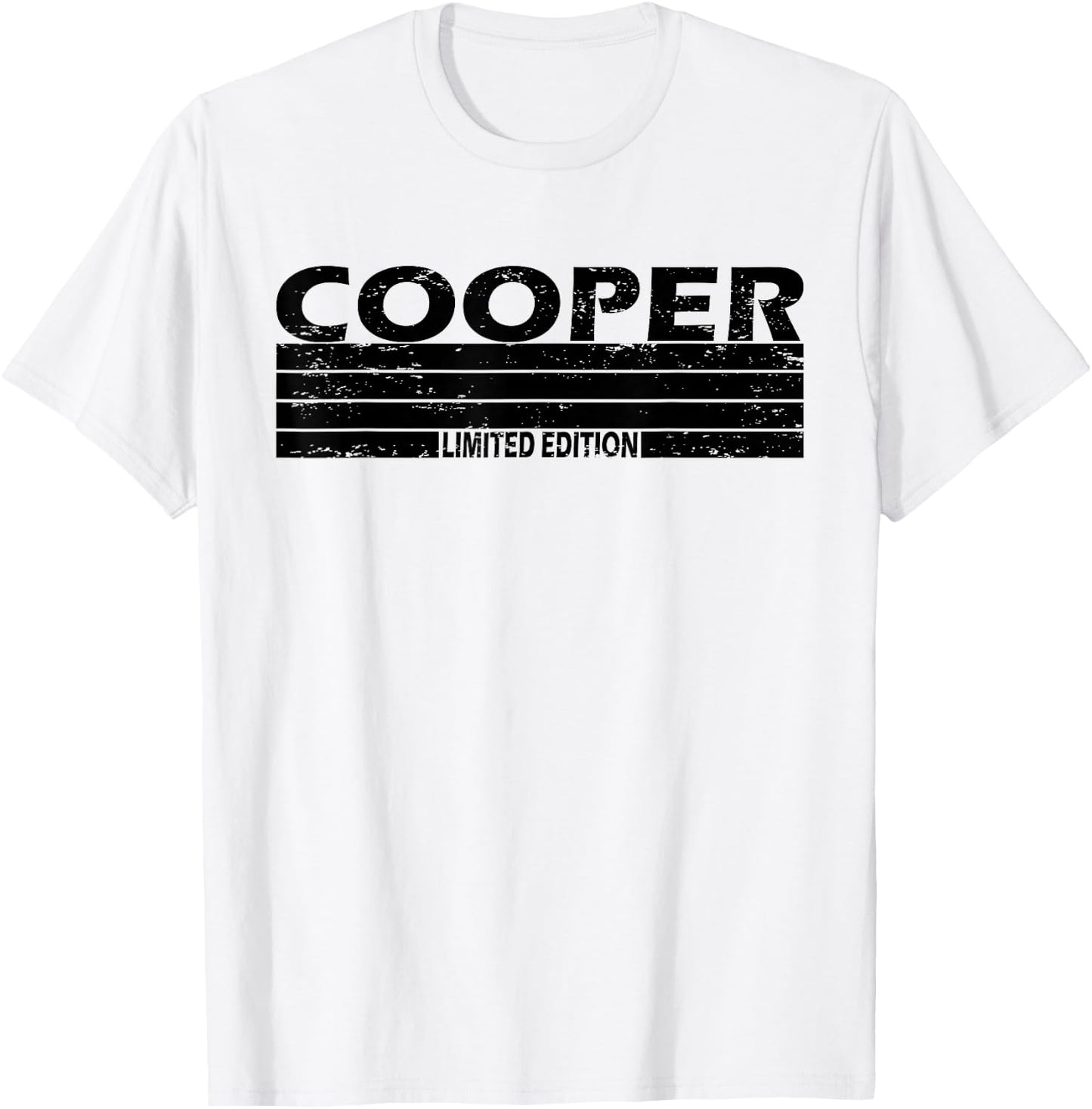 Cooper Surname Limited Edition Retro Vintage Style Sunset T-Shirt - T-Shirt | White