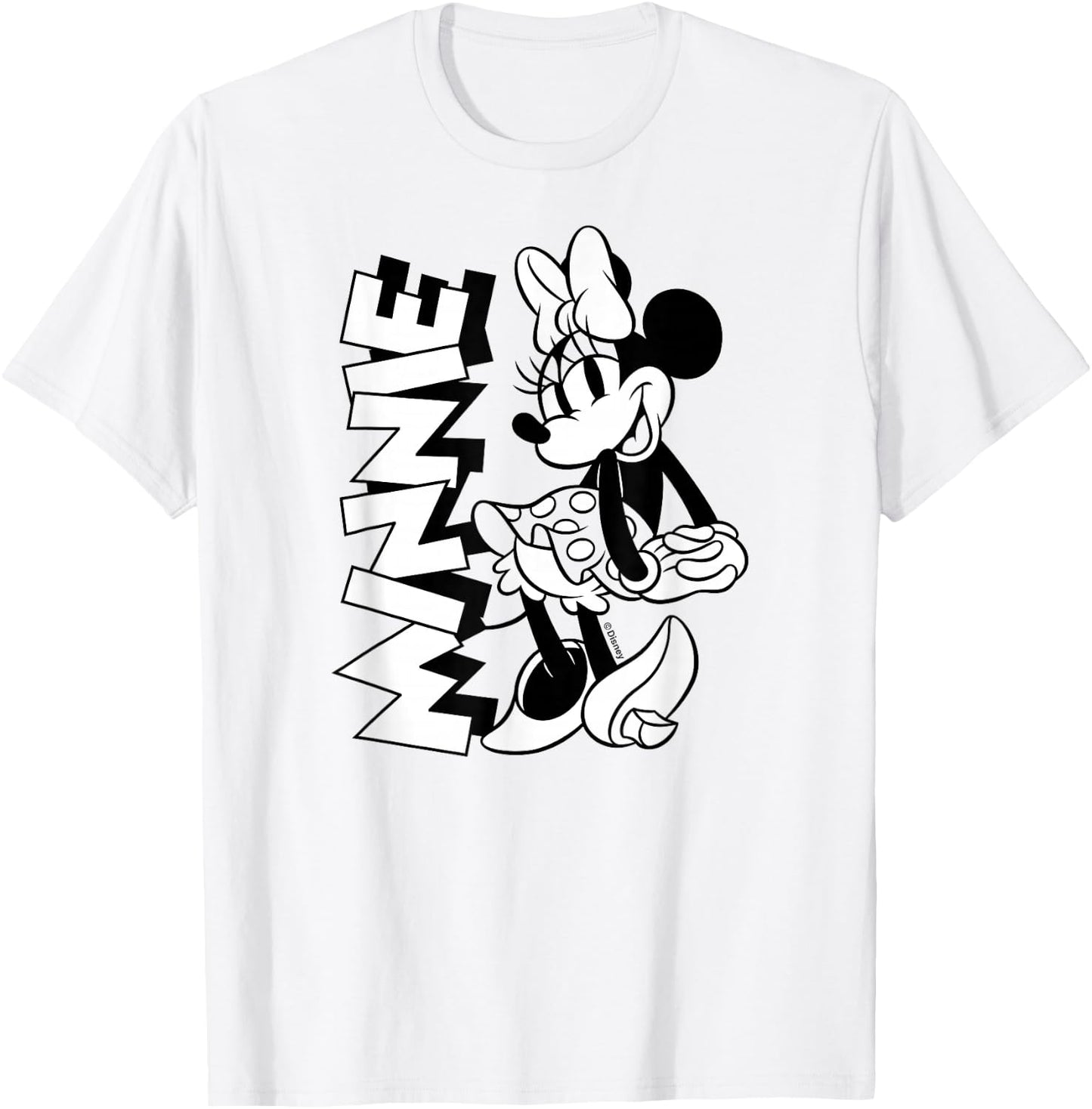 Disney - Minnie Black And White T-Shirt - T-Shirt | White