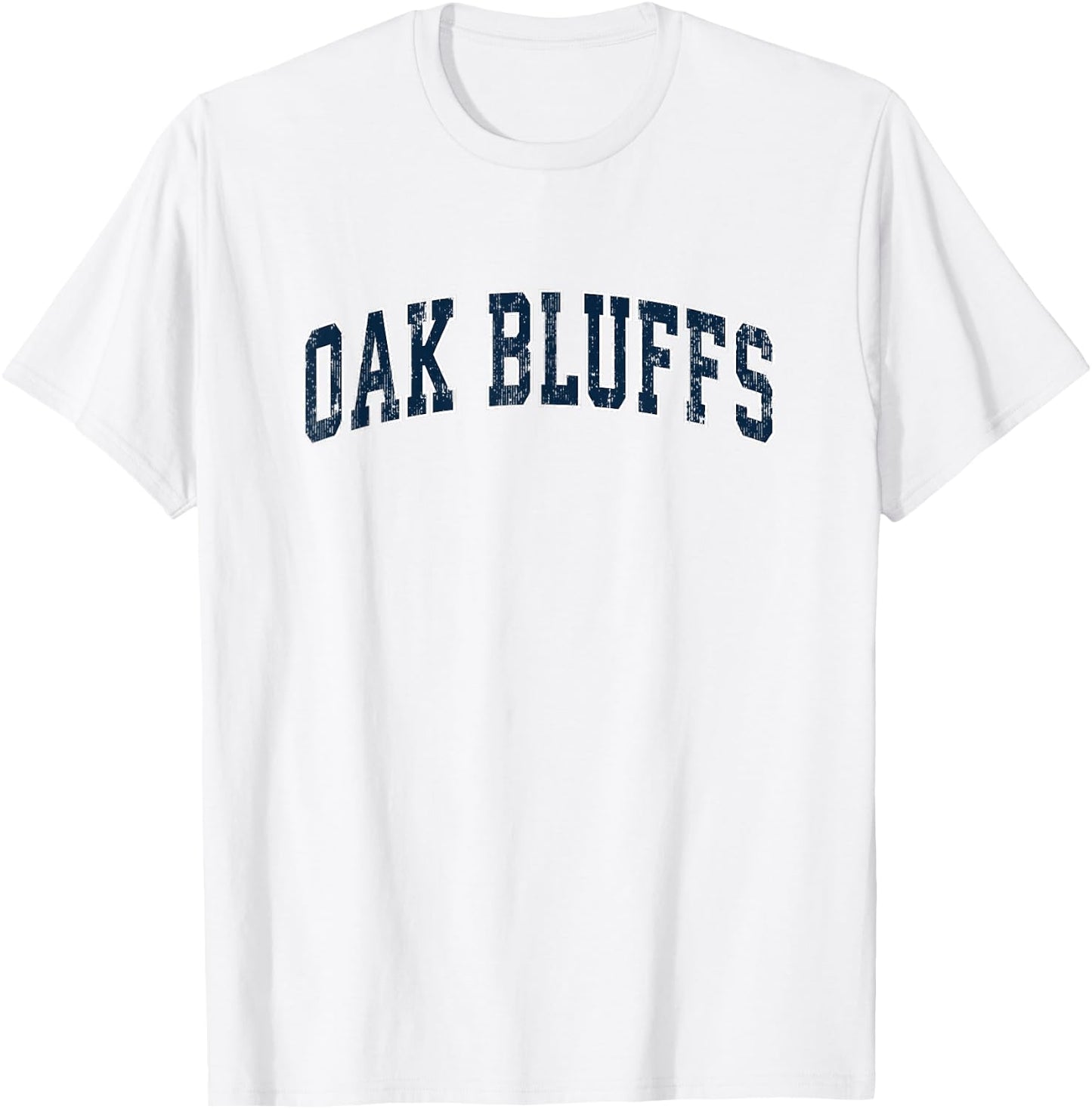 Oak Bluffs Massachusetts MA Vintage Sports Design Navy Desig T-Shirt - T-Shirt | White