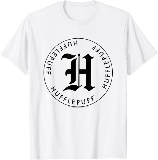 Harry Potter Hufflepuff Letter H T-Shirt - T-Shirt | White