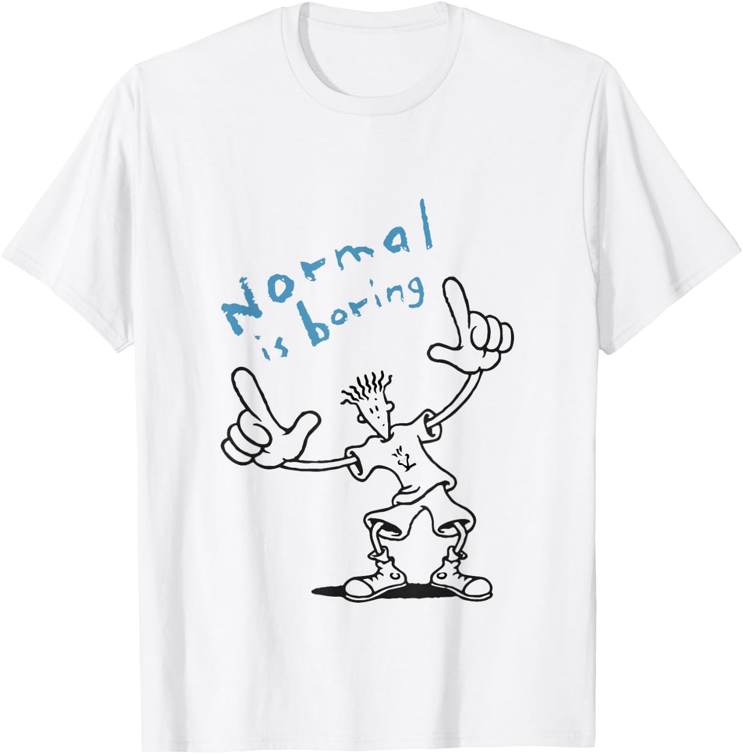 Fido Dido Points Normal Is Boring T-Shirt - T-Shirt | White