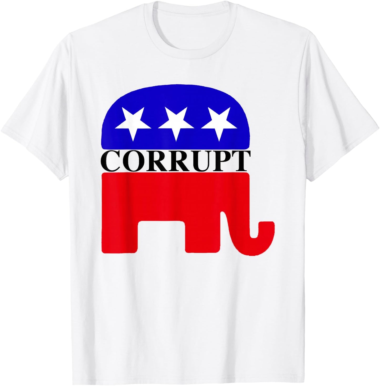 GOP corrupt - Elephant Mascot T-Shirt - T-Shirt | White