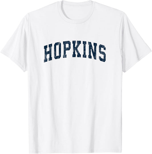 Hopkins Minnesota MN Vintage Sports Design Navy Design T-Shirt - T-Shirt | White